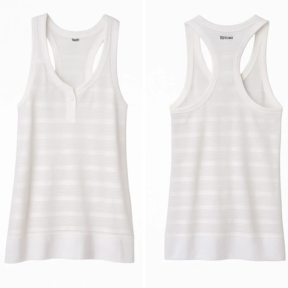 FOSSIL Y2K White Burnout Racerback Tank XS - Picture 5 of 14